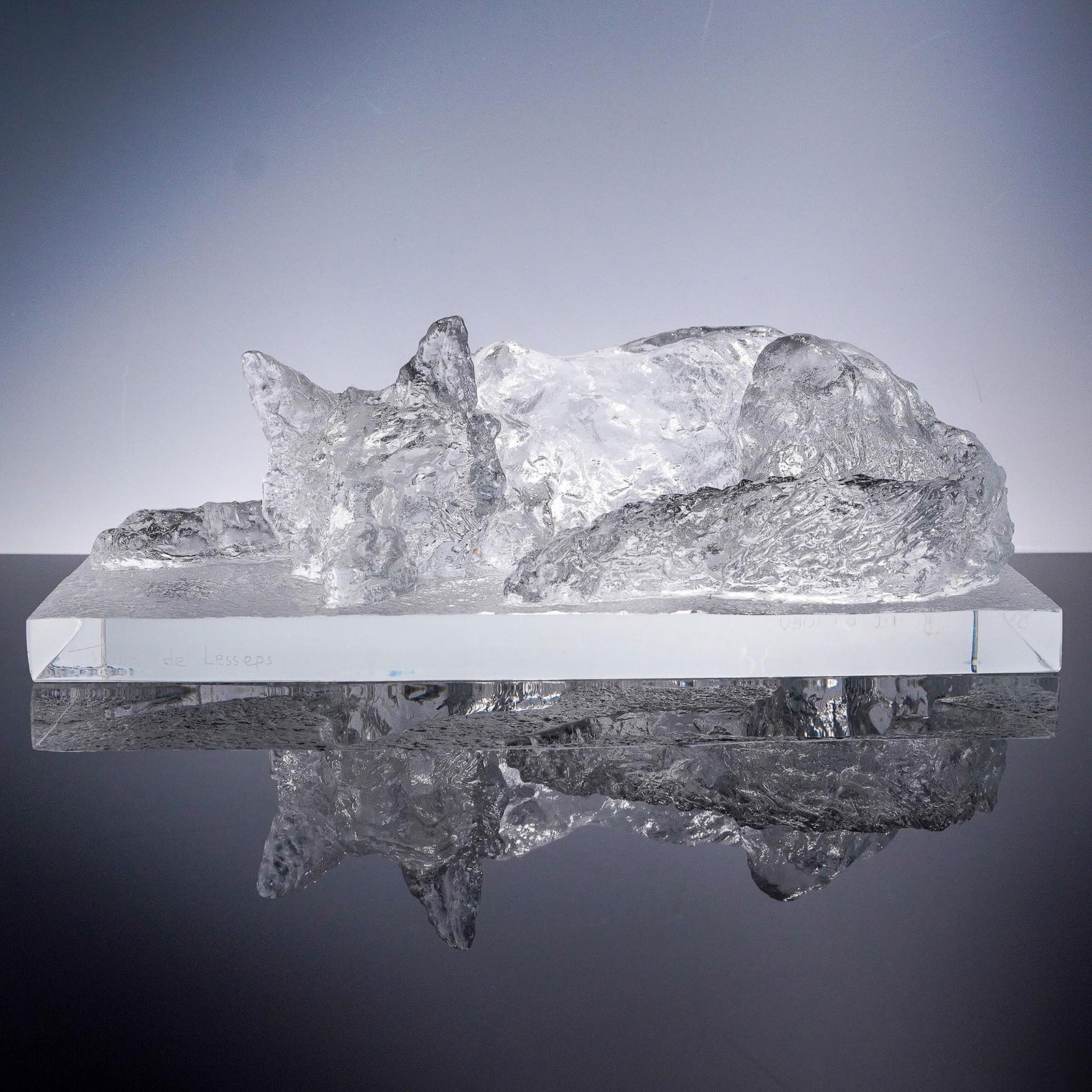 Baccarat Crystal Figurine, Limited Edition Lying Fox (1 of 7)