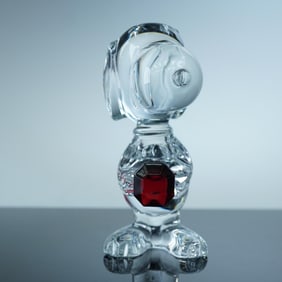 Baccarat Crystal Figurine, Peanut Snoopy