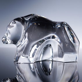 Baccarat Crystal Figurine, Wall Street Bear