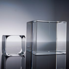 Pair of Baccarat Crystal Cubes