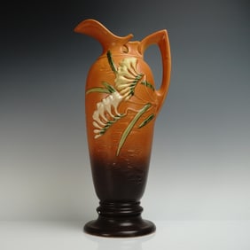 Roseville Pottery Pitcher, Freesia