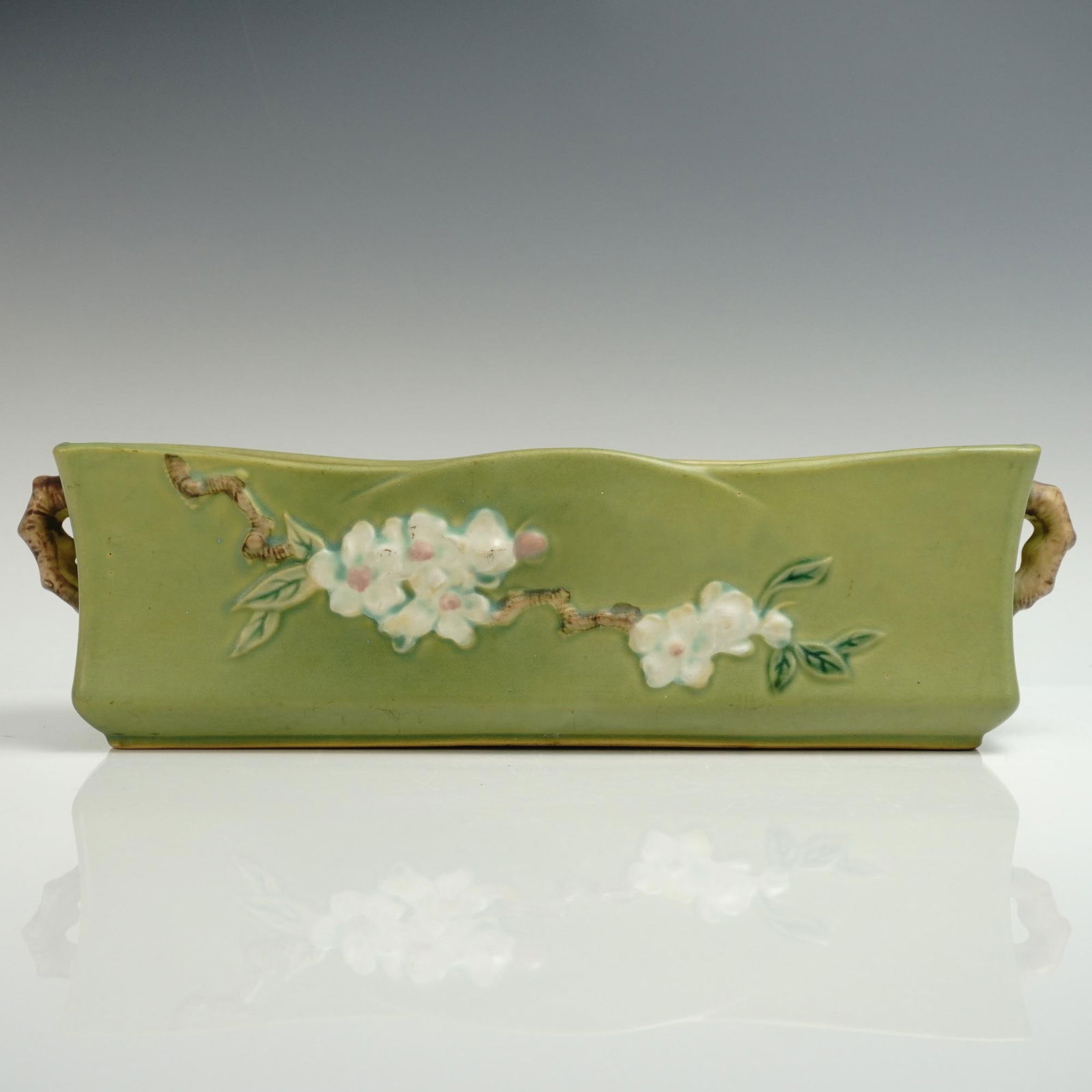 Roseville Pottery Planter, Apple Blossom (1 of 4)