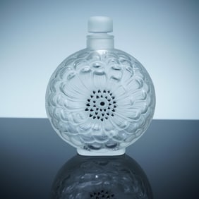 Lalique Crystal Perfume Bottle, Dahlia