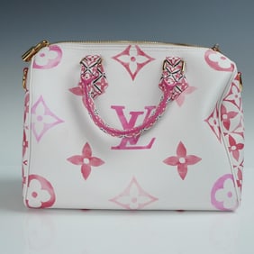Louis Vuitton Monogram Giant By The Pool Bandouliere 25 Rose Handbag