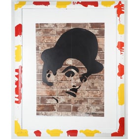 Fernando Fernandez FDO.FDEZ, Mixed Media on Canvas, Chaplin - Signed