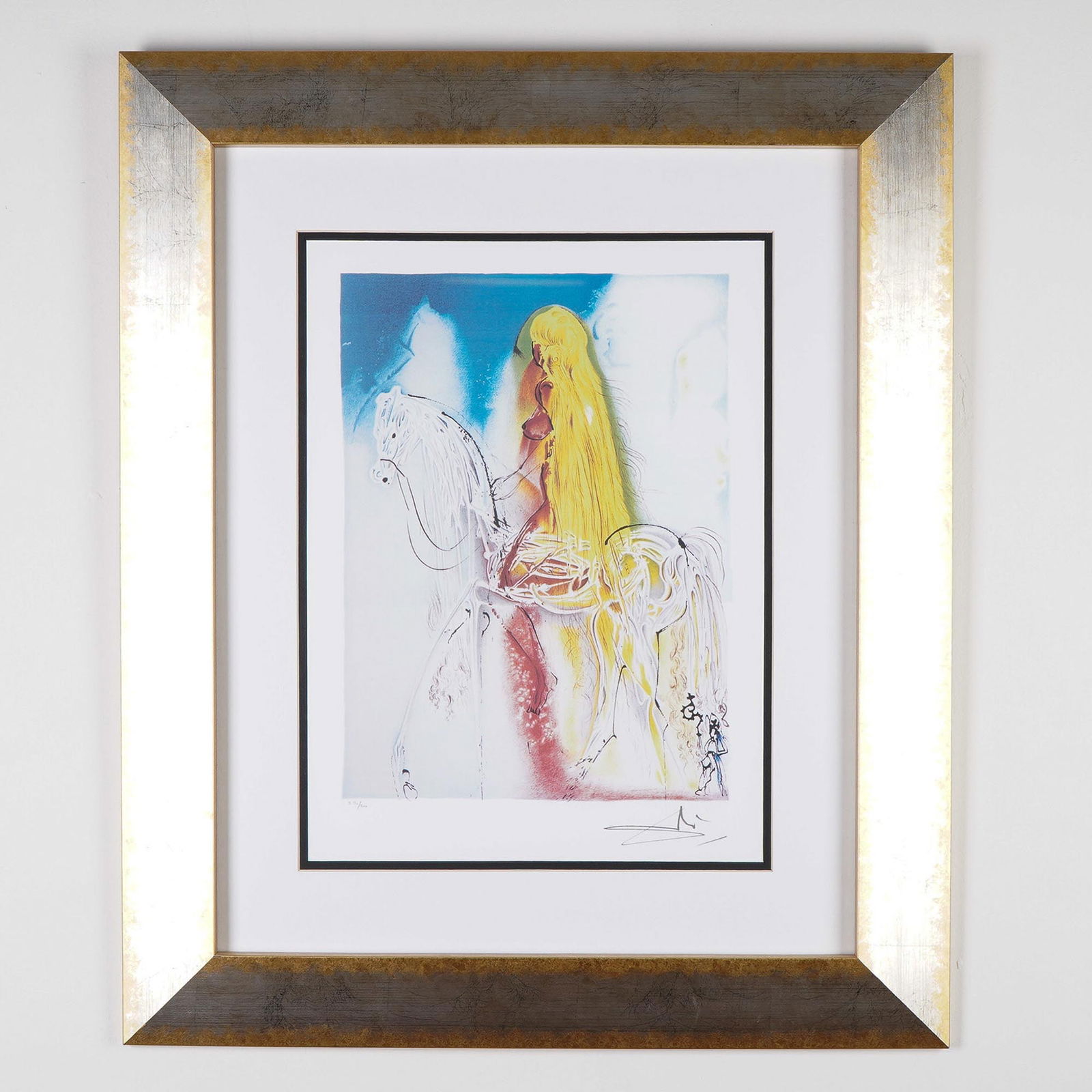 Salvador Dali, Offset Lithograph, Lady Godiva from Dalinean Horses Suite (1 of 4)