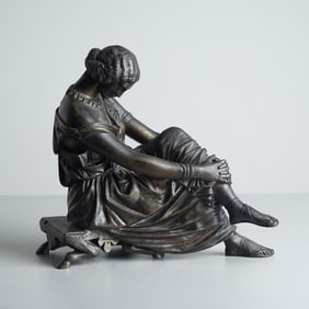 James Pradier, Bronze Sculpture by Susse Freres Paris, Sappho, Signed