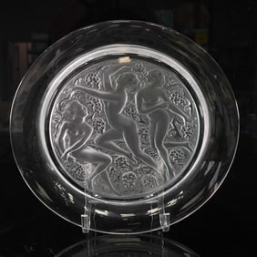 Lalique Crystal Plate, Cote D'Or