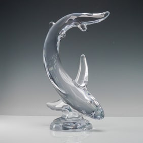 Sevres Crystal Sculpture, Shark