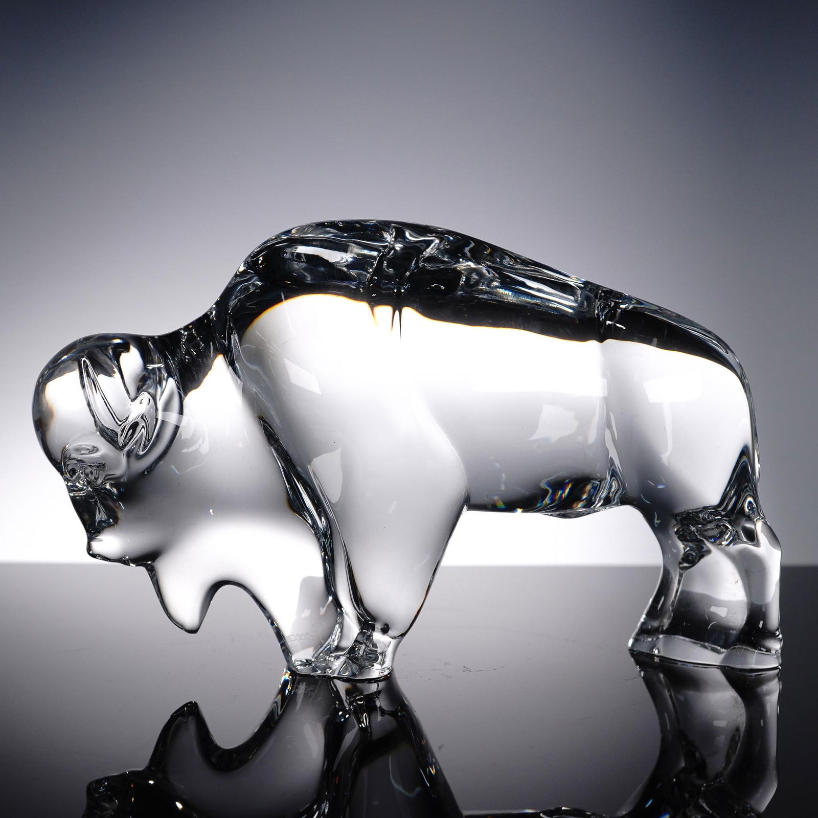 Baccarat Crystal Bison Sculpture (1 of 5)