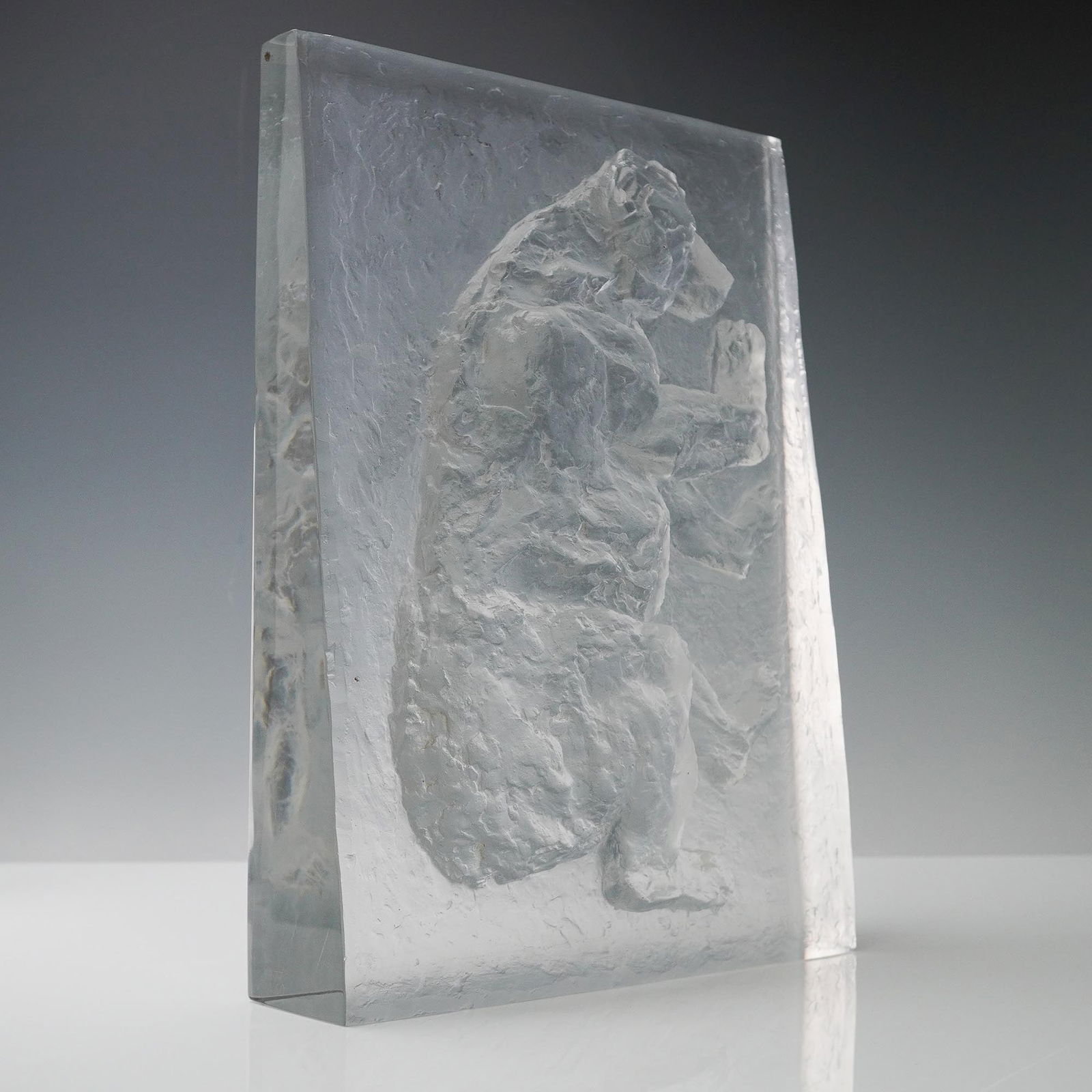 Baccarat Limited Edition Crystal Bear Relief Sculpture (1 of 9)