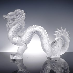 Lalique Crystal Figure, Dragon
