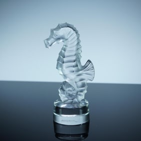 Lalique Crystal Figurine, Seahorse