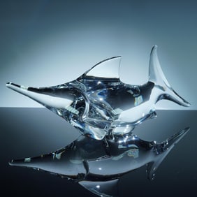 Baccarat Crystal Figurine, Stylized Swordfish
