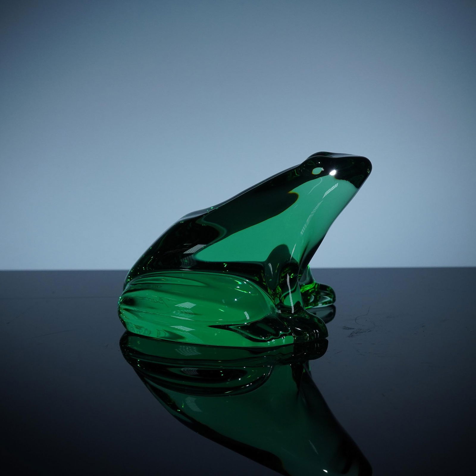 Baccarat Crystal Frog Figurine, Green (1 of 4)