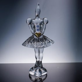 Baccarat Jean Boggio Crystal Figurine, Masquerade Columbine