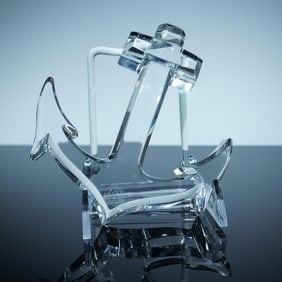 Baccarat Clear Crystal Paperweight, Anchor