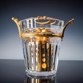 Baccarat Harcourt Crystal Champagne Bucket with Gilt Bronze Mounts