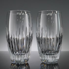 2pc Baccarat Massena Crystal Highball Glasses