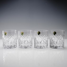 4pc Waterford Crystal Marquis Huntley Old Fashioned Glasses