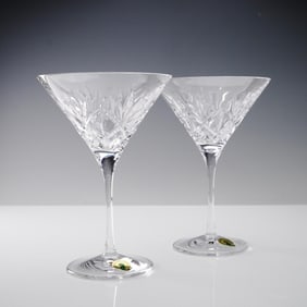 Waterford Crystal Martini Glasses Pair