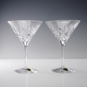 2pc Waterford Crystal Huntley Martini Glasses