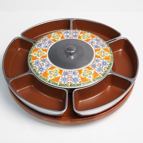 Lenox Metal and Ceramic Serve Ware Set