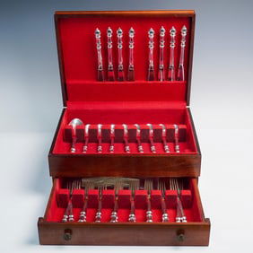 33pc Towle Sterling Silver Flatware Set, Carpenter Hall