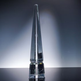 Baccarat Crystal Obelisk Sculpture