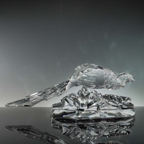 Baccarat Crystal Pheasant Sculpture
