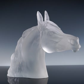 Baccarat Crystal Sculpture, Horse Head