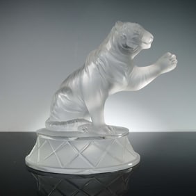 Lalique Crystal Figurine, Tiger Tigrou