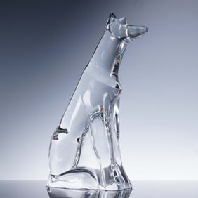 Baccarat Crystal Dog Figurine
