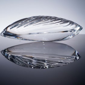 Baccarat Crystal Figurine, Mussel Clam Shell