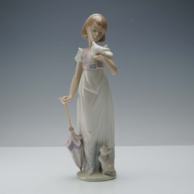 Lladro Porcelain Figurine, Summer Stroll 1007611