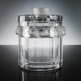 Lalique Crystal Cologne Bottle, Mesanges