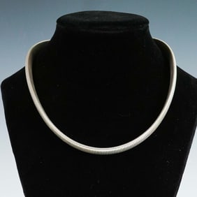 Sterling Silver Collar Necklace, 44g