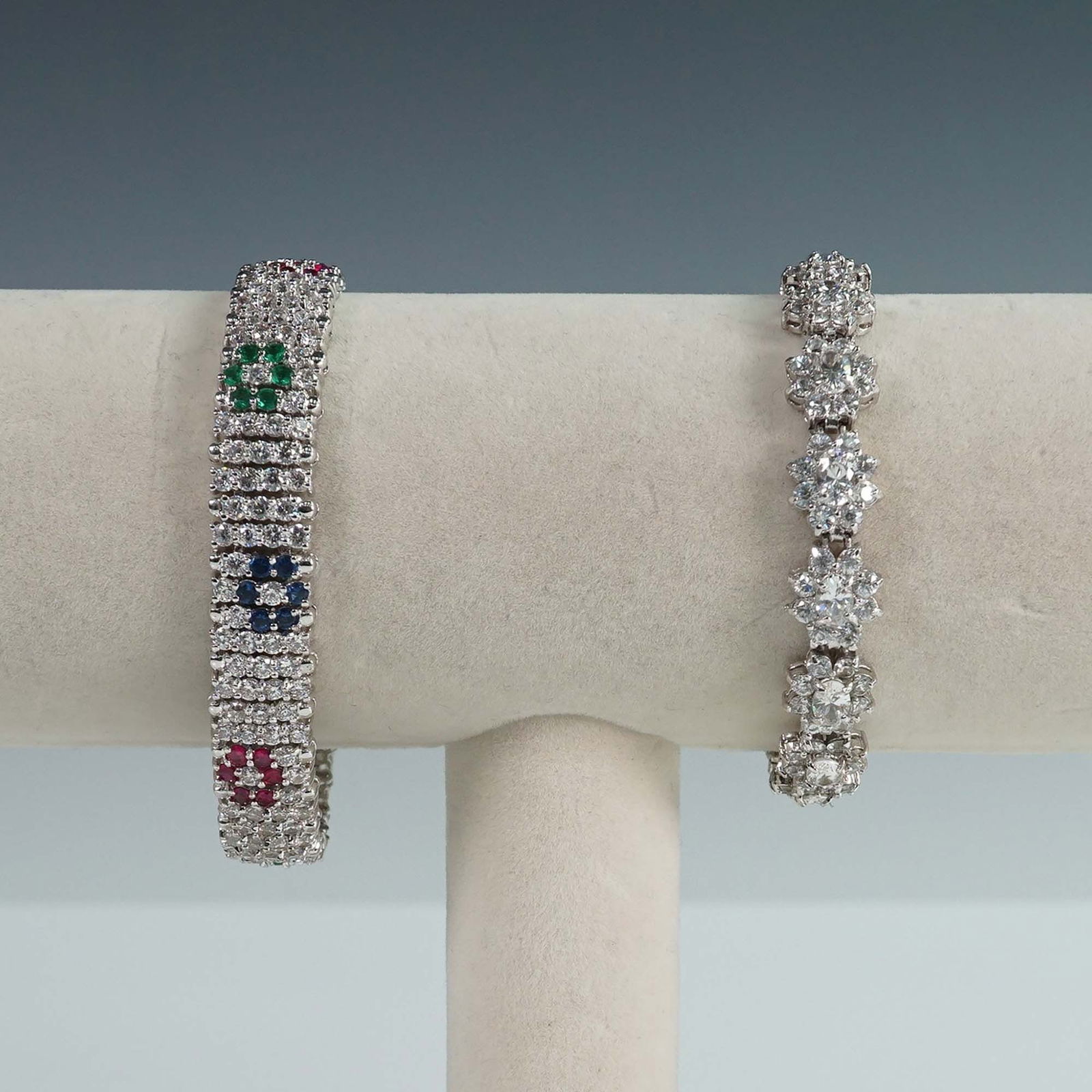 2pc Tennis Bracelet Lot, Landau & Sterling 925 (1 of 6)