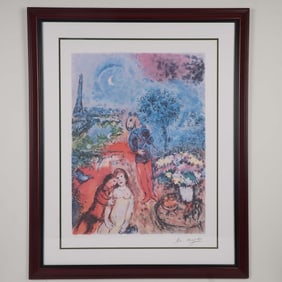 Marc Chagall (Aft.) Framed Limited Edition Offset Lithograph, Serenade