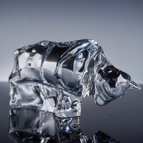 Baccarat Crystal Bull Sculpture