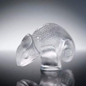 Lalique Crystal Figurine, Chameleon