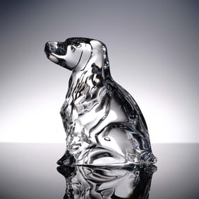 Baccarat Crystal Dog Figurine, Cocker Spaniel