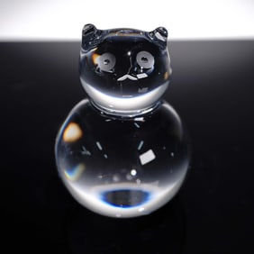 Baccarat Crystal Figurine, Cat