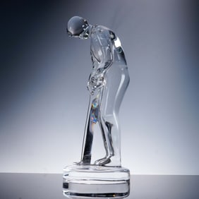 Baccarat Crystal Figurine, Golfer