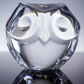 Baccarat Crystal Figurine, Owl