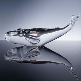 Baccarat Crystal Figurine, Whale