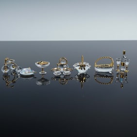 6pc Swarovski Crystal Memories Classics Miniature Collection with Boxes