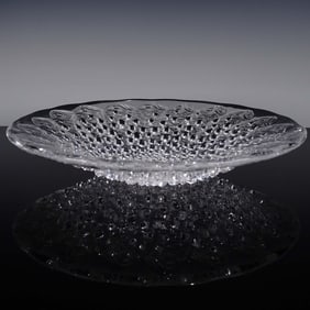 Lalique Clear Crystal Bowl, Roscoff Pattern