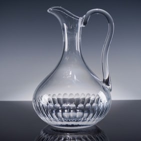 Baccarat Crystal Pitcher with Cut Panel Design