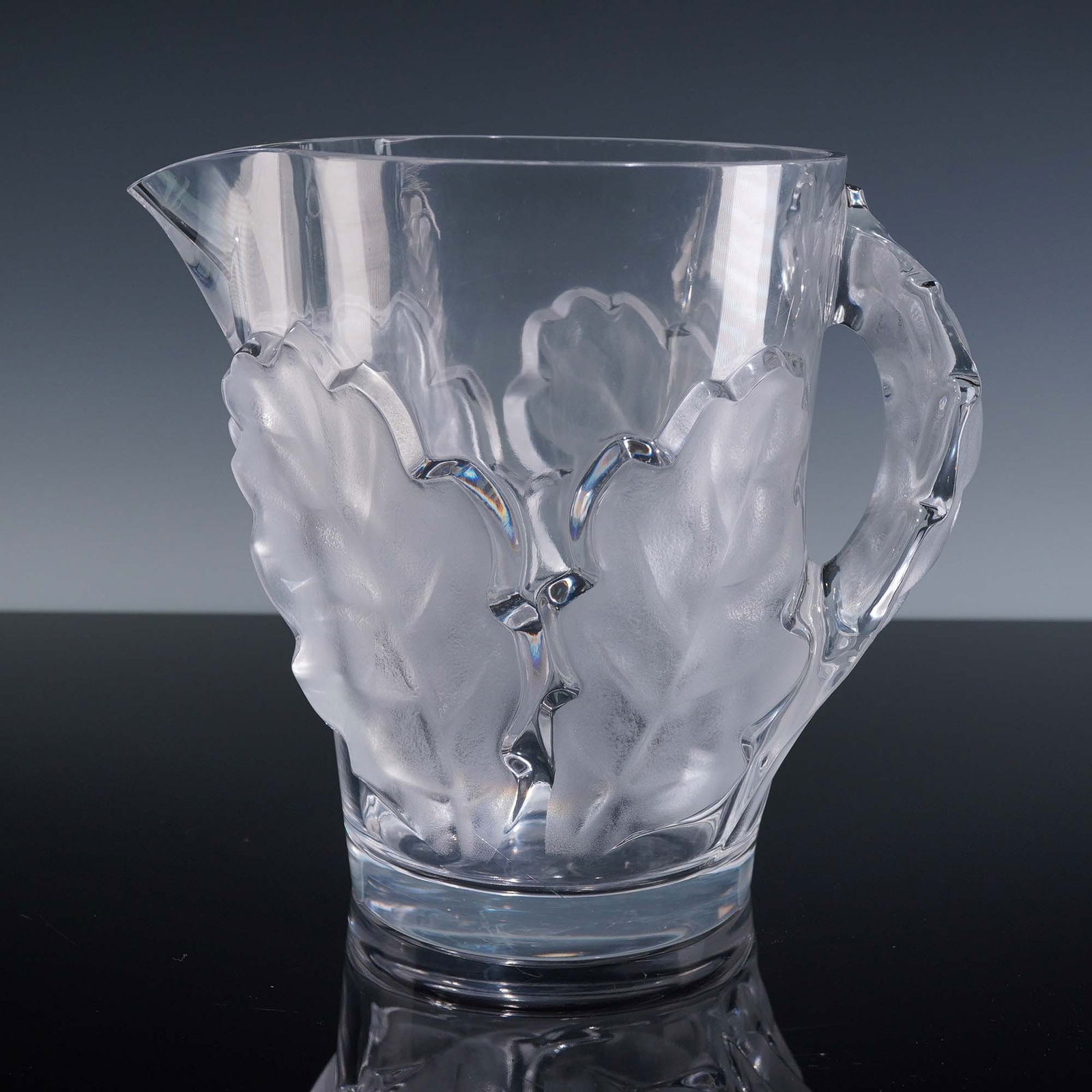 Lalique Crystal Pitcher, Chene (1 of 7)